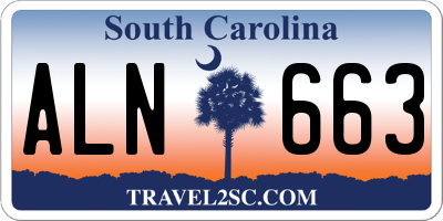 SC license plate ALN663