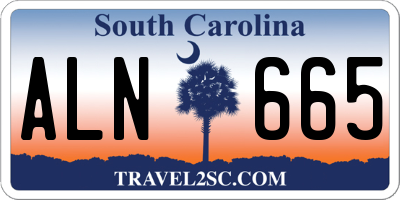 SC license plate ALN665