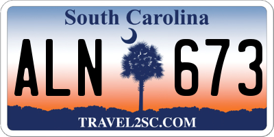 SC license plate ALN673