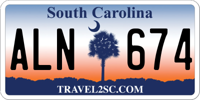SC license plate ALN674