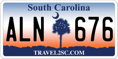 SC license plate ALN676