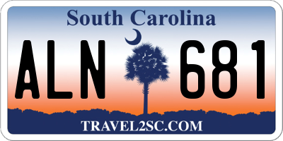 SC license plate ALN681