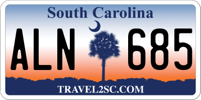 SC license plate ALN685