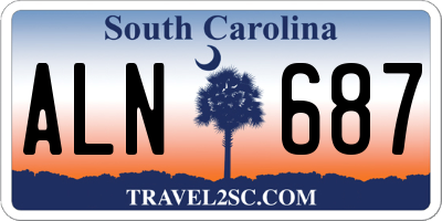 SC license plate ALN687