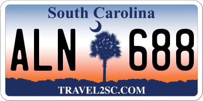 SC license plate ALN688