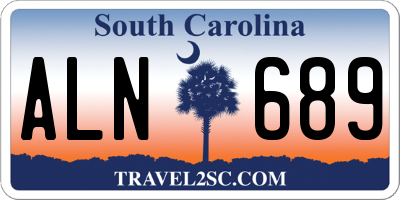 SC license plate ALN689