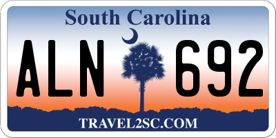 SC license plate ALN692