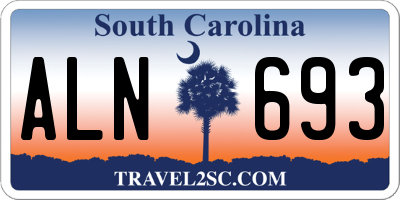 SC license plate ALN693