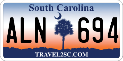 SC license plate ALN694