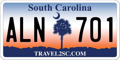 SC license plate ALN701