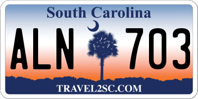 SC license plate ALN703