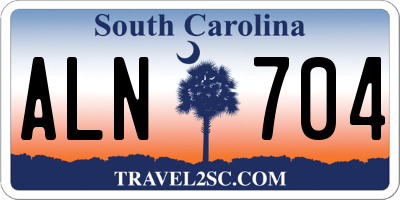 SC license plate ALN704