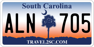 SC license plate ALN705