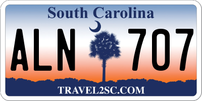 SC license plate ALN707
