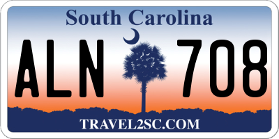 SC license plate ALN708