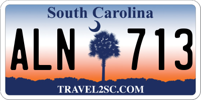 SC license plate ALN713
