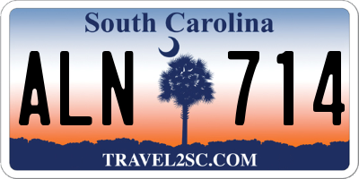 SC license plate ALN714