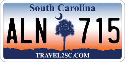 SC license plate ALN715