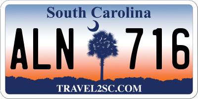 SC license plate ALN716