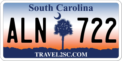 SC license plate ALN722