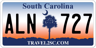 SC license plate ALN727