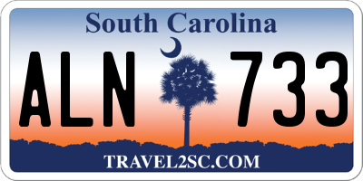 SC license plate ALN733