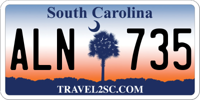 SC license plate ALN735