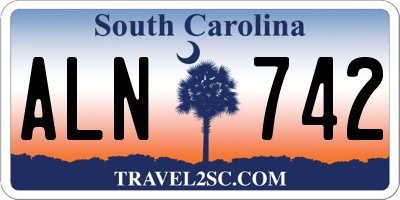 SC license plate ALN742