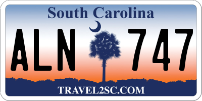 SC license plate ALN747