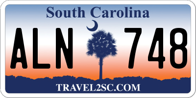 SC license plate ALN748