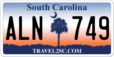 SC license plate ALN749