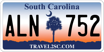 SC license plate ALN752
