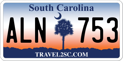 SC license plate ALN753