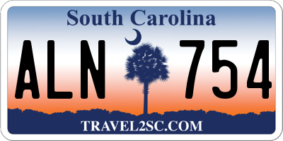 SC license plate ALN754