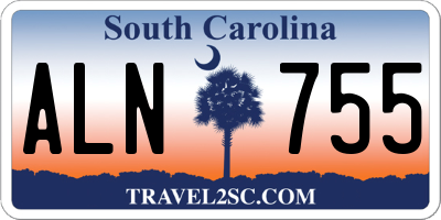 SC license plate ALN755