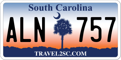 SC license plate ALN757