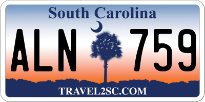 SC license plate ALN759