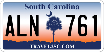 SC license plate ALN761