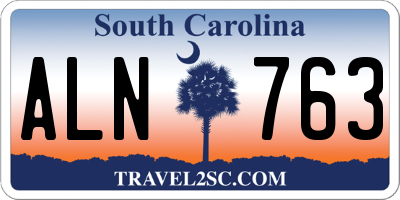 SC license plate ALN763