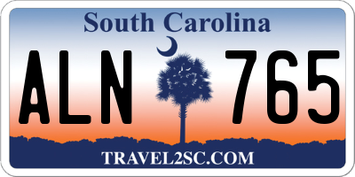 SC license plate ALN765