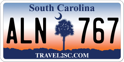 SC license plate ALN767