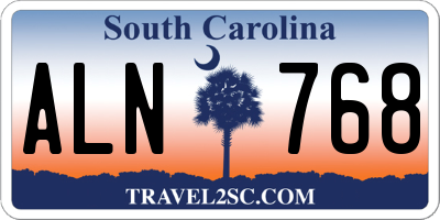 SC license plate ALN768