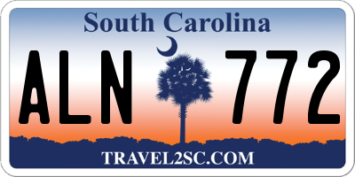 SC license plate ALN772