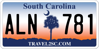 SC license plate ALN781