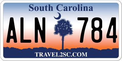 SC license plate ALN784