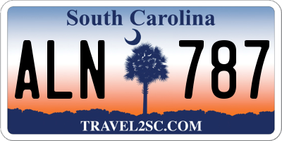SC license plate ALN787