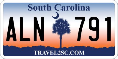 SC license plate ALN791