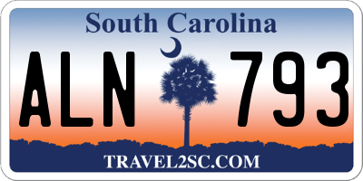 SC license plate ALN793