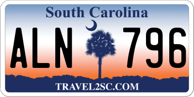 SC license plate ALN796