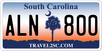 SC license plate ALN800